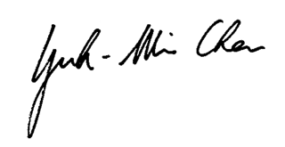 Signature of Prof. Yuh-Min Chen